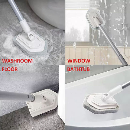 Long Handled Floor Scrubbing Brush Shower Cleaning Brush for Tubs, Tiles, Glass