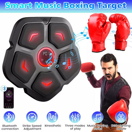 Smart Punching Boxing Electronic Music Machine 9 Speeds with Box Gloves