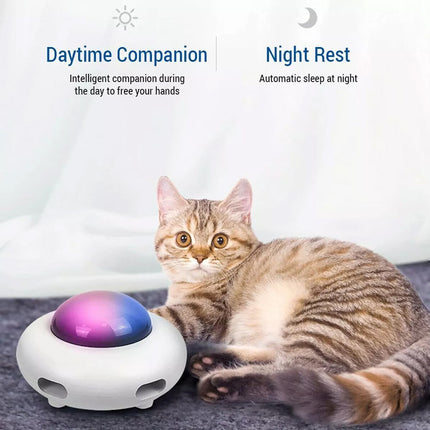 Interactive UFO Cat Toy Electric Teaser Pet Entertainment Fun Toy for Cats