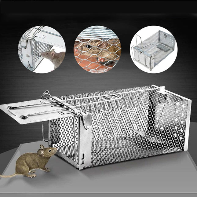 4X Humane Rat Trap Cage Live Animal Catch Pest Rodent Mouse Bait Control Box