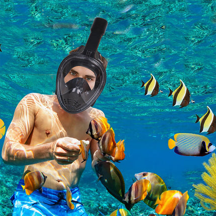 New Full Face Snorkel Snorkeling Goggles Diving Mask Snorkel Swim 180° Anti Fog