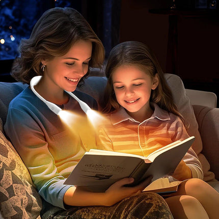 LED Neck Reading Light Flexible USB Rechargeable Hands Free Bed Night Book Lamp