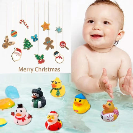 Duck Advent Calendar 2025 24 Days Christmas Countdown Rubber Duck Gift for Kids Set D