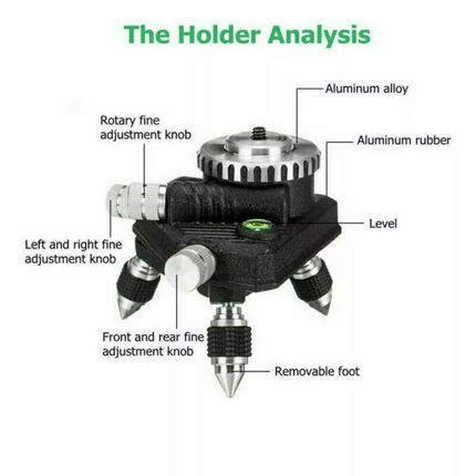 360 Rotary 3D 12 Lines Green Laser Level Self Leveling Cross Measure Tool&Tripod