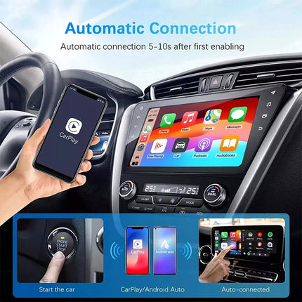 2in1 Wired to Wireless Carplay Adapter Android Auto Connect Box Apple USB Dongle