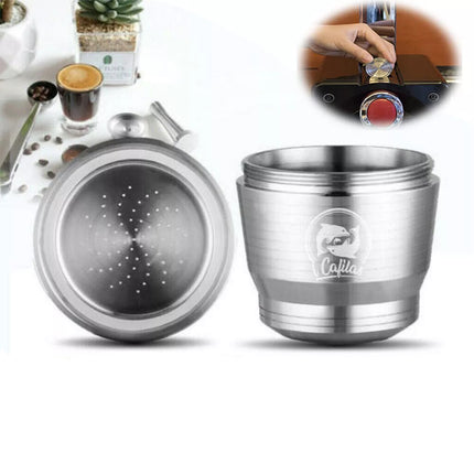 Stainless Steel Coffee Capsule Cup Reusable/Refillable Pod For Nespresso Machine