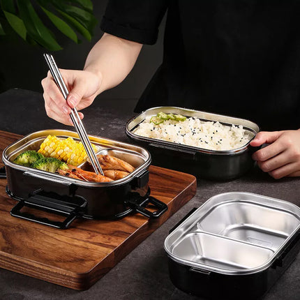 Doule-Layer Stainless Bento Box Leak-Proof Thermal Insulation Portable Lunchbox