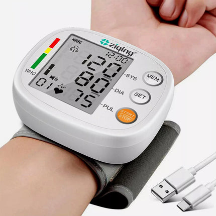 High Accuracy Wrist Blood Pressure Monitor Automatic Digital Heart Rate Monitor