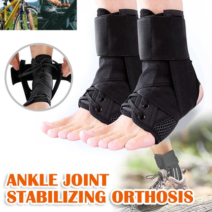 Ankle Brace Support Compression Sleeve Plantar Stabilizer Pain Relief Foot Wrap (M)