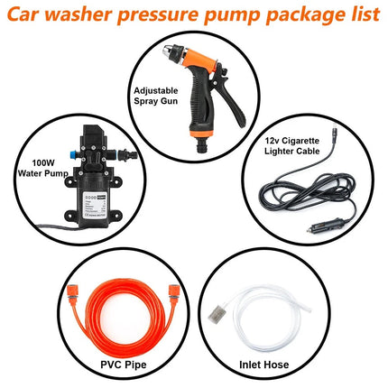 130PSI High Pressure Washer Gun Electric Auto Spray Hose Pump Clean Car Home Pet