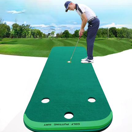 3M Golf Putting Mat Practice Training Indoor Outdoor Portable Slope Balls Grass