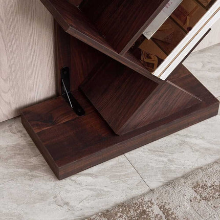 9-Tier Tree Bookshelf Bookcase Storage Rock For CDs Movies Books Shelves Table