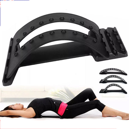 Back Stretcher Pain Relief Massager Brace Lumbar Waist Fitness Spine Stretcher