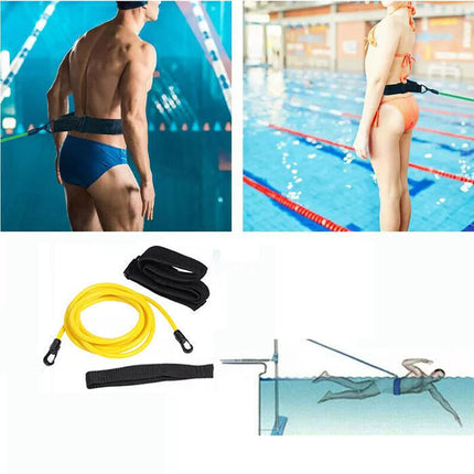 4M Swim Training Belts Swim Bungee Cords Resistance Bands Swim Tether Stationary