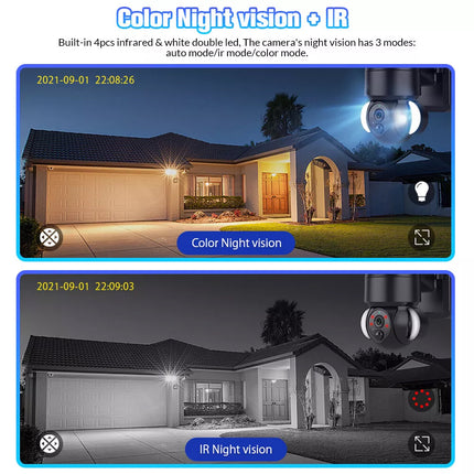 4G Network Wireless HD 1080P Pan Tilt Solar Panel Outdoor Security Camera LTE