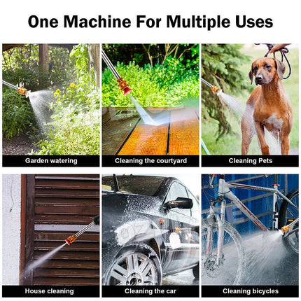 Cordless Electric High Pressure Washer Water Spray Gun Car Cleaner w/ 2*Battery
