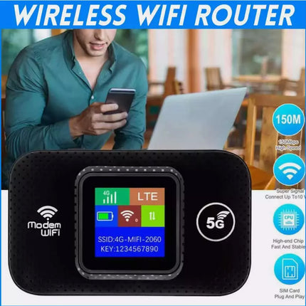 For Portable 4G LTE Wireless WiFi Router Mobile Broadband LCD MIFI Hotspot