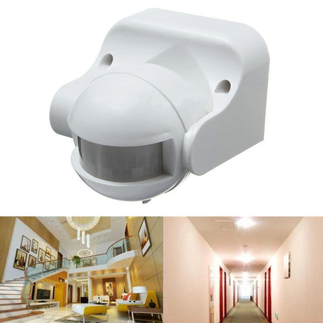 2 PCS PIR Motion Sensor Detector Infrared Home 180° Light Control Switch 240V IP44 White