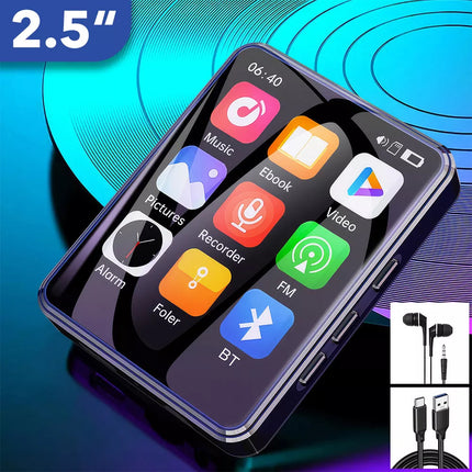 Portable Bluetooth Touch HiFi Music MP4/MP3 Player FM Radio Audio Support 128GB