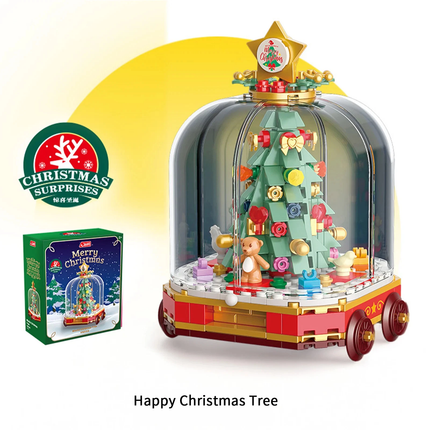 LOZ 4-in-1 Christmas Train Mini Bricks Building Blocks Set Toy Gift Kids Adults
