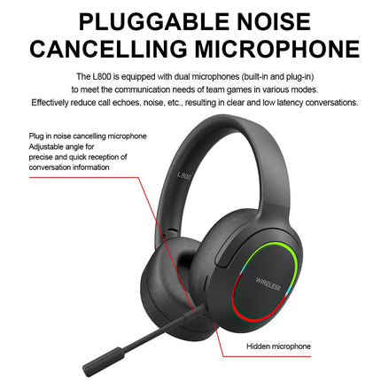 Wireless Gaming Headset Headphone with Microphone Volume for PS4 PS5 XBOX SWITCH