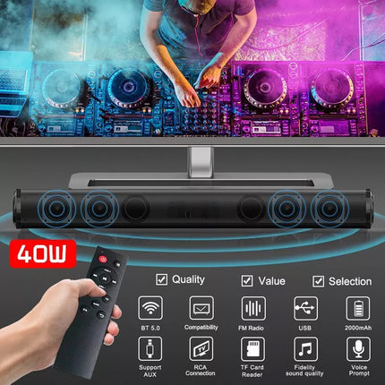Bluetooth 5.0 Sound Bar TV Soundbar Wired Wireless Home Theater Surround Sound