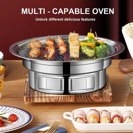 Portable Korean BBQ Grill Table Charcoal Camping Party Outdoor Barbecue Tool Set