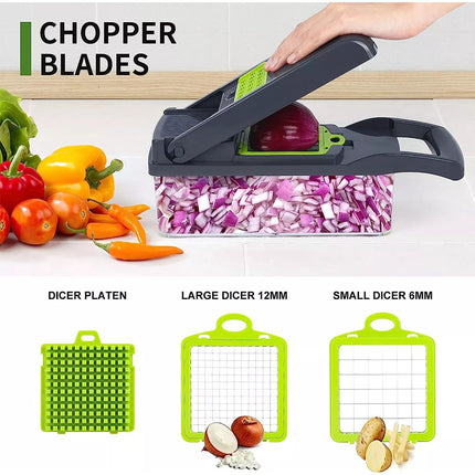 22 in 1 Vegetable Fruit Chopper Cutter Food Onion Veggie Dicer Slicer Kitchen