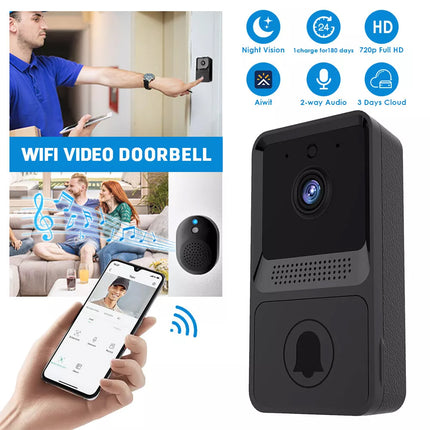 Wireless WiFi Video Doorbell Smart Phone Door Ring Intercom Security Camera Bell