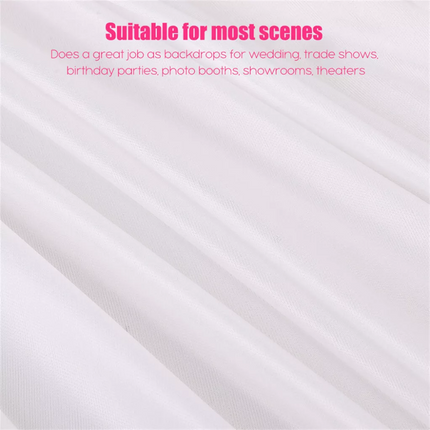 3M/6M Extra Large White Silk Backdrop Curtain Photo Drape Weddings Stage Party