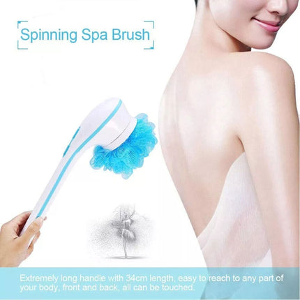 5 in 1 Electric Rechargeable Body Brush Long Handle Bath Shower Back Scrubber