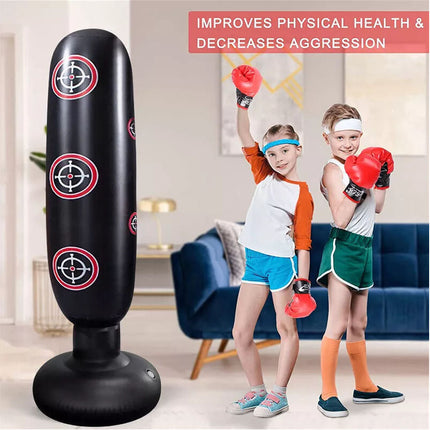 Free Standing Boxing Punching Bag - Boxing Stand Dummy Target Fitness Kick MMA