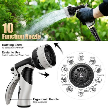 50FT Stainless Steel Water Hose Pipe Metal Garden Flexible Heavy Duty