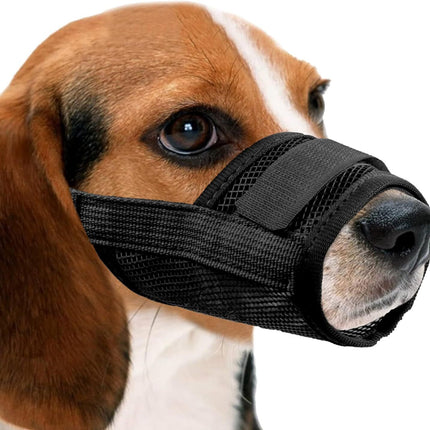 Pet Dog Adjustable Mask Bark Bite Mesh Mouth Muzzle Grooming