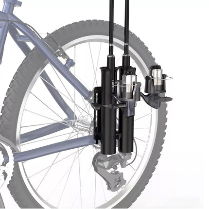 2 Tubes Fishing Rod Holder Secures Fishing Pole for Bicycle Rod Rack for Bike