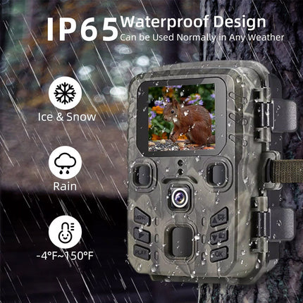 2 Pack Trail Camera 24MP 1080P Wildlife Game Hunting Cam IR Night Vision+SD Card