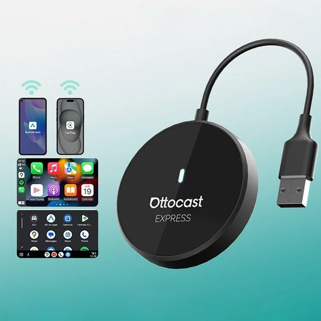Mini Express Wireless Carplay & Android Auto Adapter 5G USB Plug&Play
