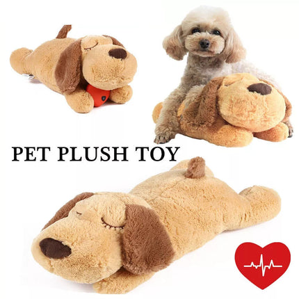 Pet Puppy Cat Soft Plush Toy Heartbeat Sleeping Buddy Dog Behavioral Anxiety Aid