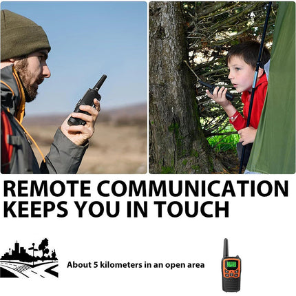 2x Walkie Talkies 10KM Long Range Two-Way Walkie-Talkie Radios w/ LED Flashlight Yellow