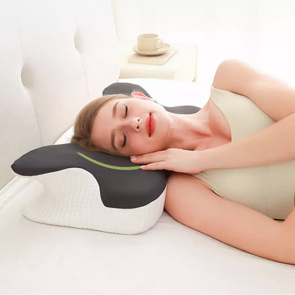 Ergonomic Butterfly Memory Neck Pillow Comfortable Sleeping Orthopedic Pillow Grey