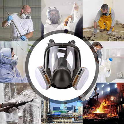 7 IN 1 Gas Mask 6800 Full Face Respirator Paint Spray Chemical Safety Facepiece