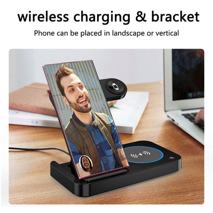 3 in 1 Fast Wireless Charger Foldable Station iPhone Apple Watch AirPods White