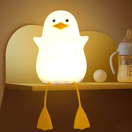 Portable Duck Night Light for Kids Cute Seagull Silicone Dimmable Bedside Lamp