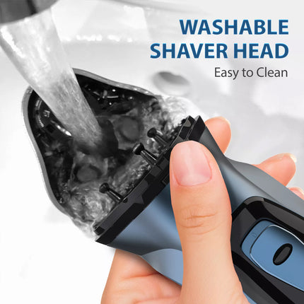 3 Rotary Head Cordless Electric Shaver Razor Pop-Up Trimmer Men's Facial