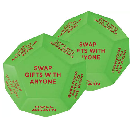 2Pcs Santa Swap Gift Exchange Dice Christmas Party Gift Exchange Dice Game 12 Sides