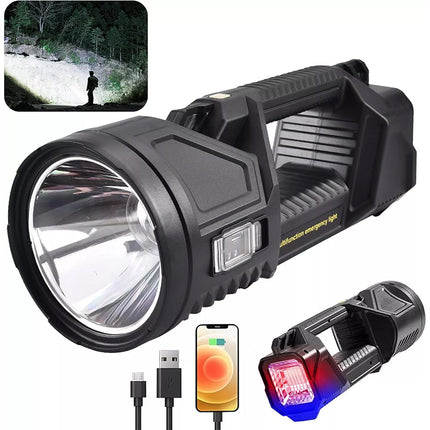 1200000 lumens LED Searchlight Spotlight USB Rechargeable Hand Torch Work Lights