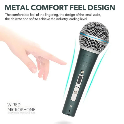 Wired 6.5mm Jack Professional Dynamic Microphone Vocal Handheld Split Microphone