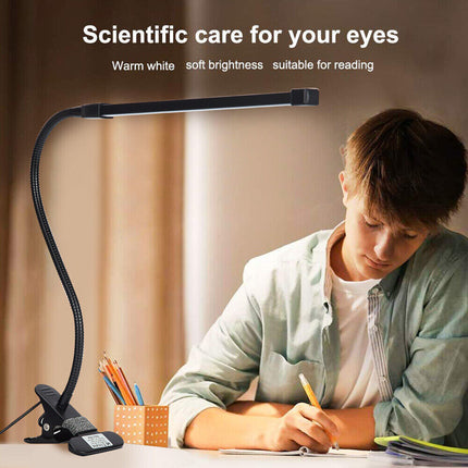 80 LED Adjustable Clip On Desk Lamp USB Flexible Night Reading Study Table Light