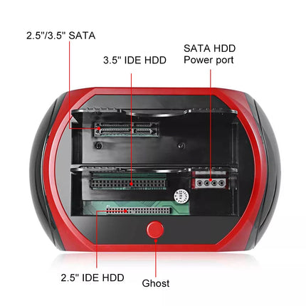 2.5'' 3.5'' Hard Disk Drive Card Reader External HDD Docking Station Kit OTB HUB