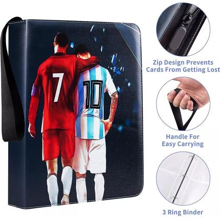 Soccer Football Star Player Card Box Album Holder Cards Album Binder 400 Slots Collection